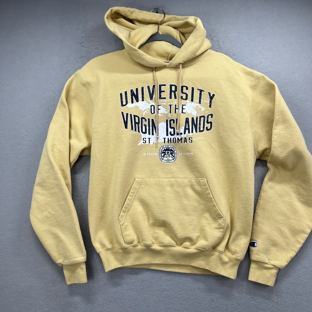 University of the Virgin Islands St Thomas Champion Hoodie Mens Small Yellow